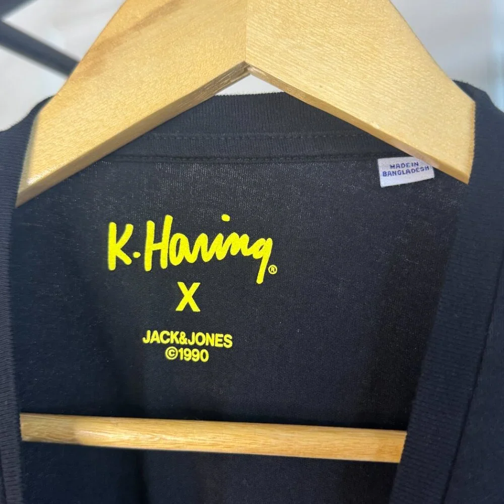 Keith Haring x JACK & JONES Graphic Tee – “New York” – Black & Yellow – Men’s XL - Picture 3 of 4